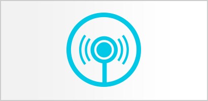 Circular cyan icon of Littmann stethoscope chestpiece and sound waves.
